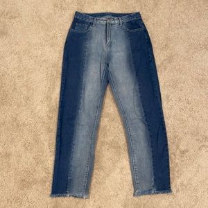 Multicolor Straight Leg Jeans